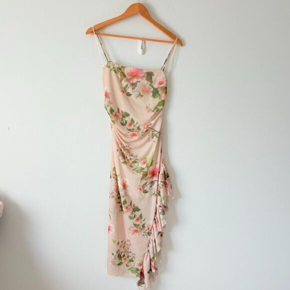 Zara Floral Print Ruffled Mini Dress NWT Blogger Fav Size Medium - Picture 7 of 11